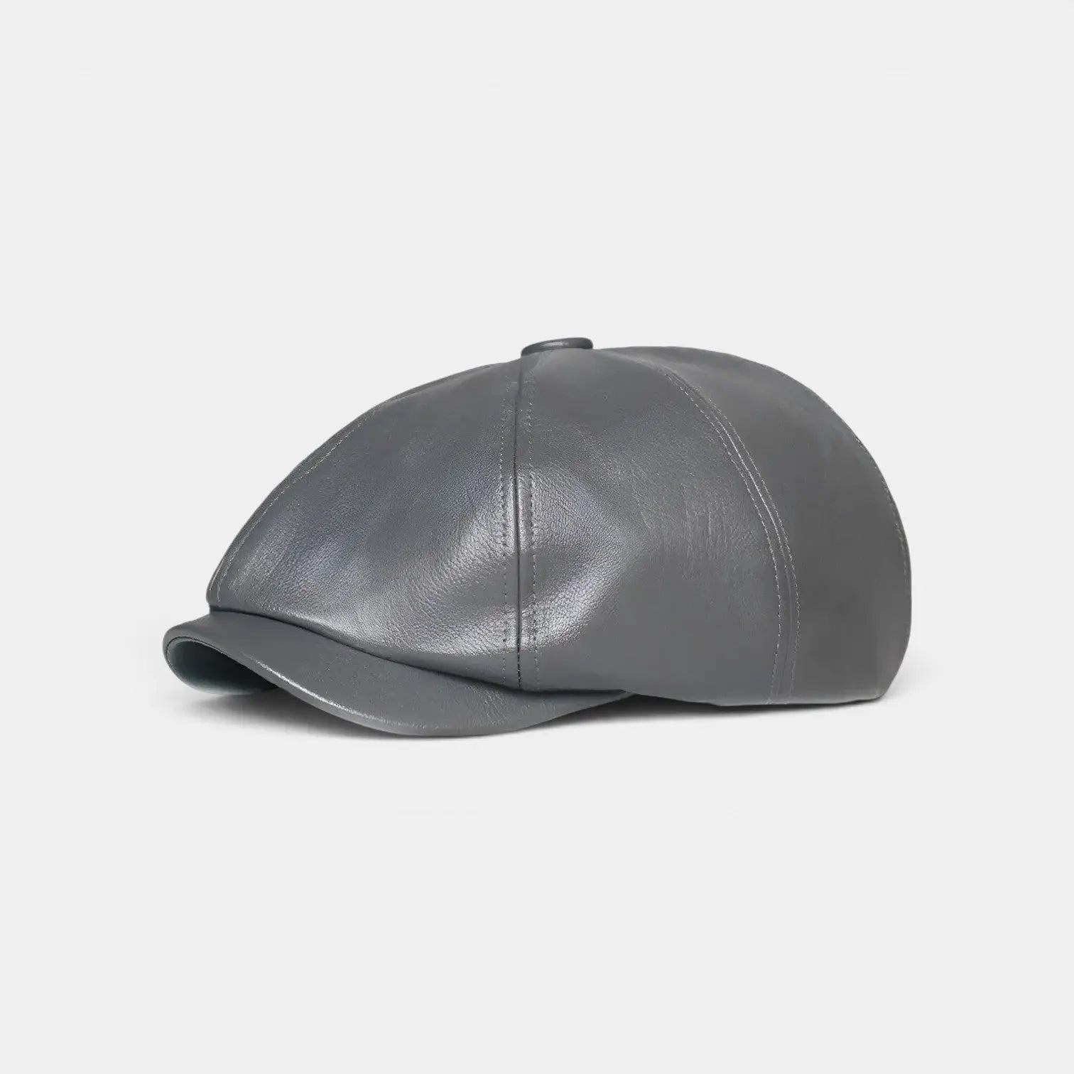 Casquette Gavroche Cuir Homme Noir et Camel La Boutique du Chapeau