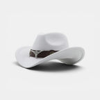 Chapeau Cowboy Feutre Bande Cuir Longhorn Unisexe La Boutique du Chapeau