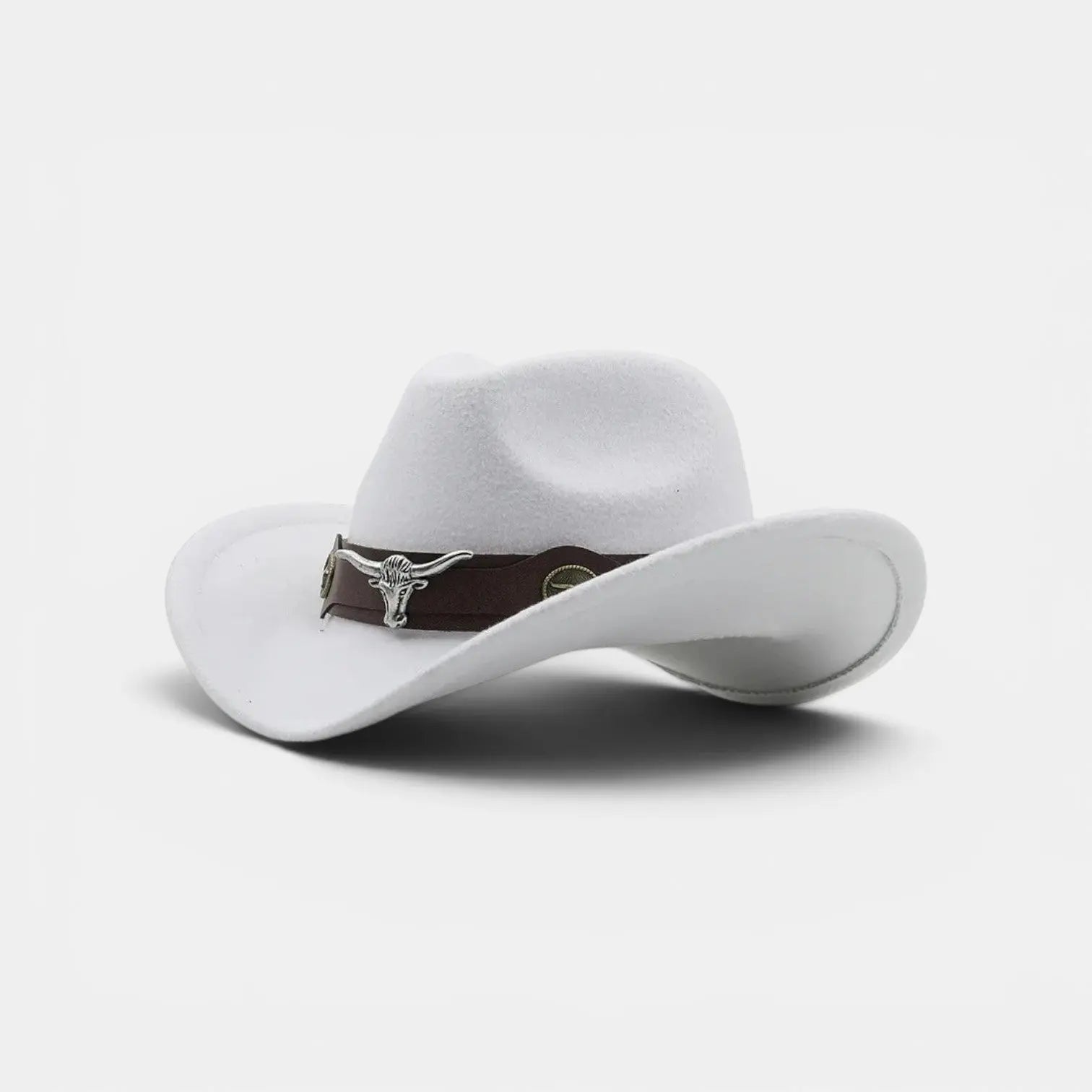 Chapeau Cowboy Feutre Bande Cuir Longhorn Unisexe La Boutique du Chapeau