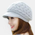 Bonnet Visière Tricoté Doublé Polaire Femme La Boutique du Chapeau