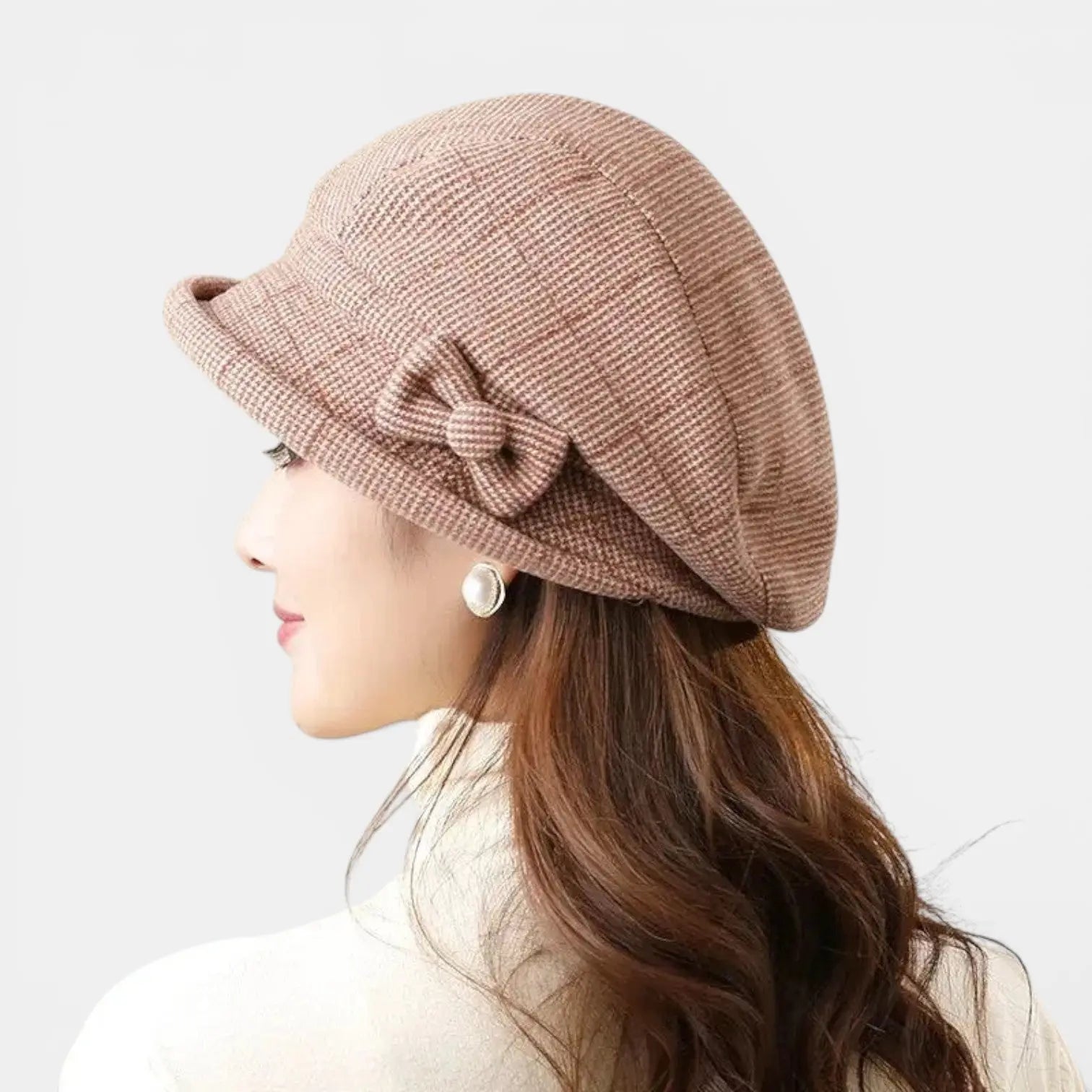 Béret Tweed Nœud Papillon Femme