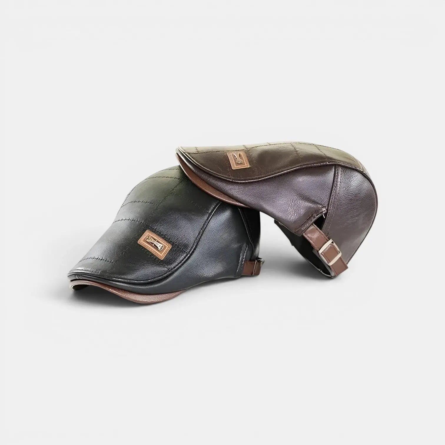 Béret Cuir Gavroche Patchwork Homme La Boutique du Chapeau