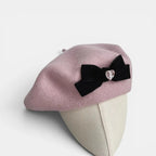 Béret Laine Nœud Velours Femme La Boutique du Chapeau