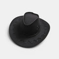 Chapeau Cowboy Suédine Bord Large Coutures Zigzag La Boutique du Chapeau