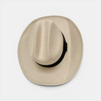 Chapeau Cowboy Feutre Structuré Bord Large Unisexe Camel La Boutique du Chapeau