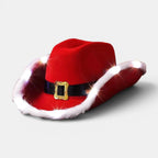 Chapeau Cowboy Feutrine Bordure Fourrure Femme Noël La Boutique du Chapeau
