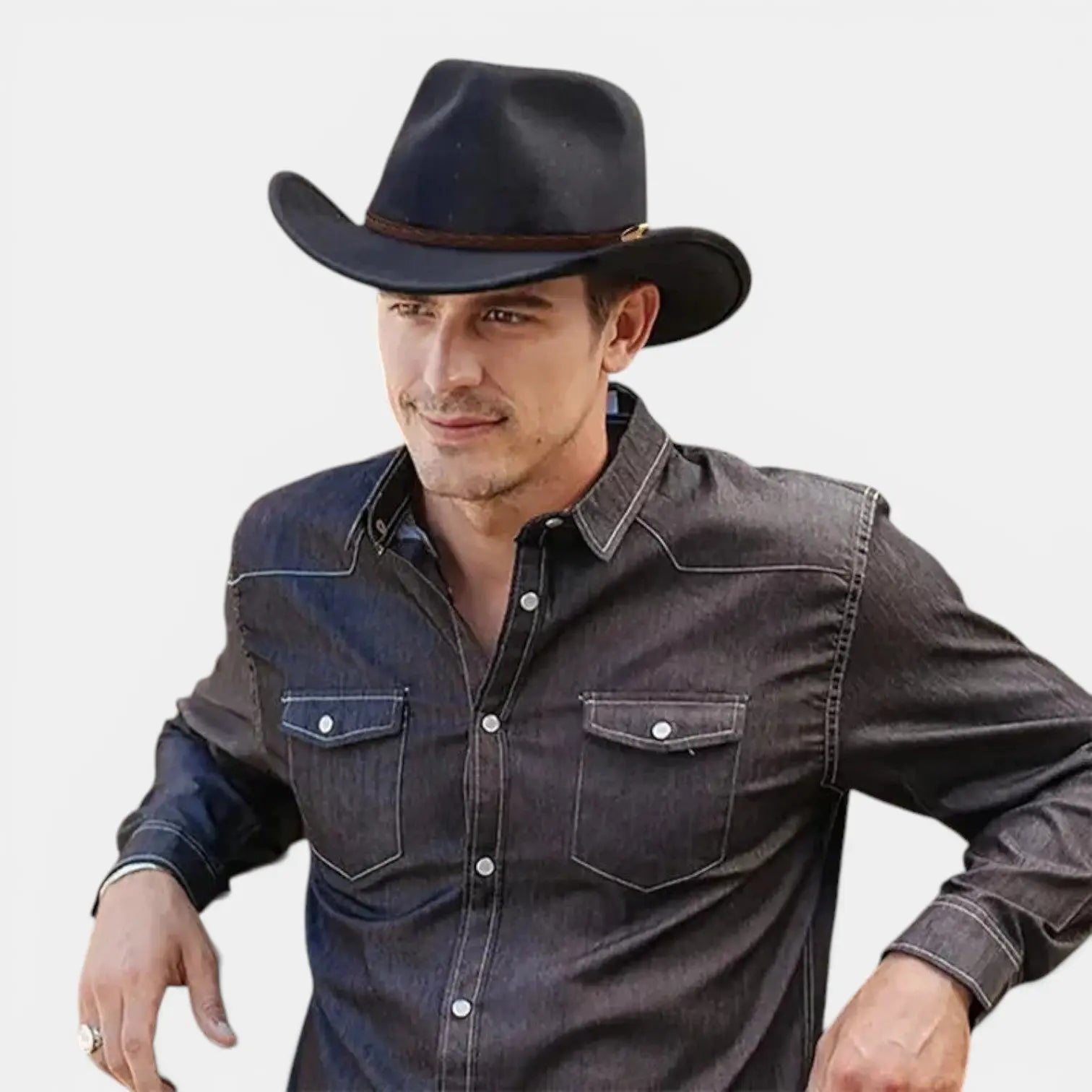 Chapeau Cowboy Laine Bord Large Unisexe La Boutique du Chapeau