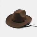 Chapeau Cowboy Feutre Bord Large Cordelière Unisexe La Boutique du Chapeau