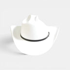 Chapeau Cowboy Feutre Calotte Haute Bandeau Cuir Unisexe La Boutique du Chapeau