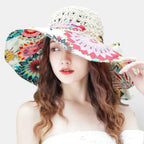 Chapeau Paille Bord Large Floral Femme La Boutique du Chapeau
