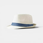 Chapeau Paille Fedora Bande Contrastante Unisexe La Boutique du Chapeau