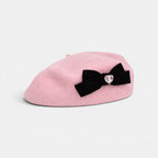 Béret Laine Nœud Velours Femme La Boutique du Chapeau