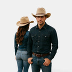 Chapeau Cowboy Feutre Bande Tressée Unisexe La Boutique du Chapeau