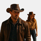 Chapeau Cowboy Cuir Vieilli Longhorn Homme Femme La Boutique du Chapeau